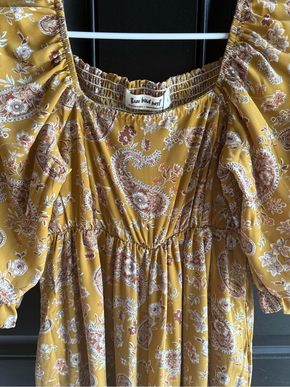 NWT Three Bird Nest Charlotte Printed Wide Leg Jumpsuit Size Small - Picture 7 of 13